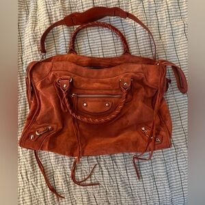 Balenciaga Orange Tote Bag